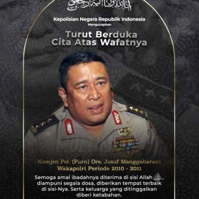 Mantan Wakapolri Komjen (Purn) Jusuf Manggabarani Wafat